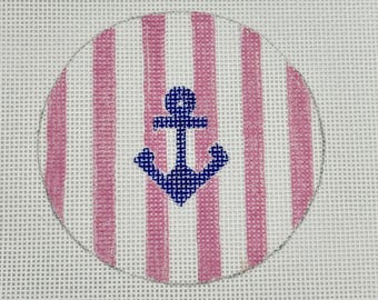 Anchor Stripes Needlepoint Canvas 13 Mesh