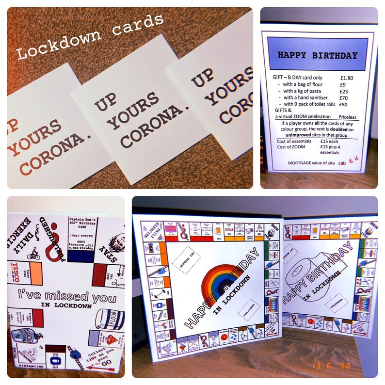 Lockdown Birthday card/ Lockdown I miss you card ...