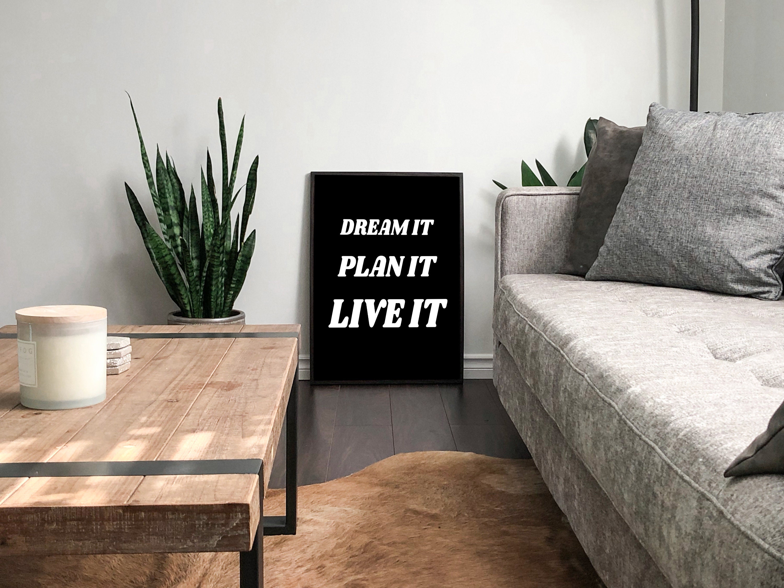 Inspirational Saying Wall Art Black and White Wall Print | Etsy