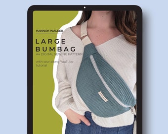 Large Adult Bumbag Digital Sewing Pattern / Viral bag DIY