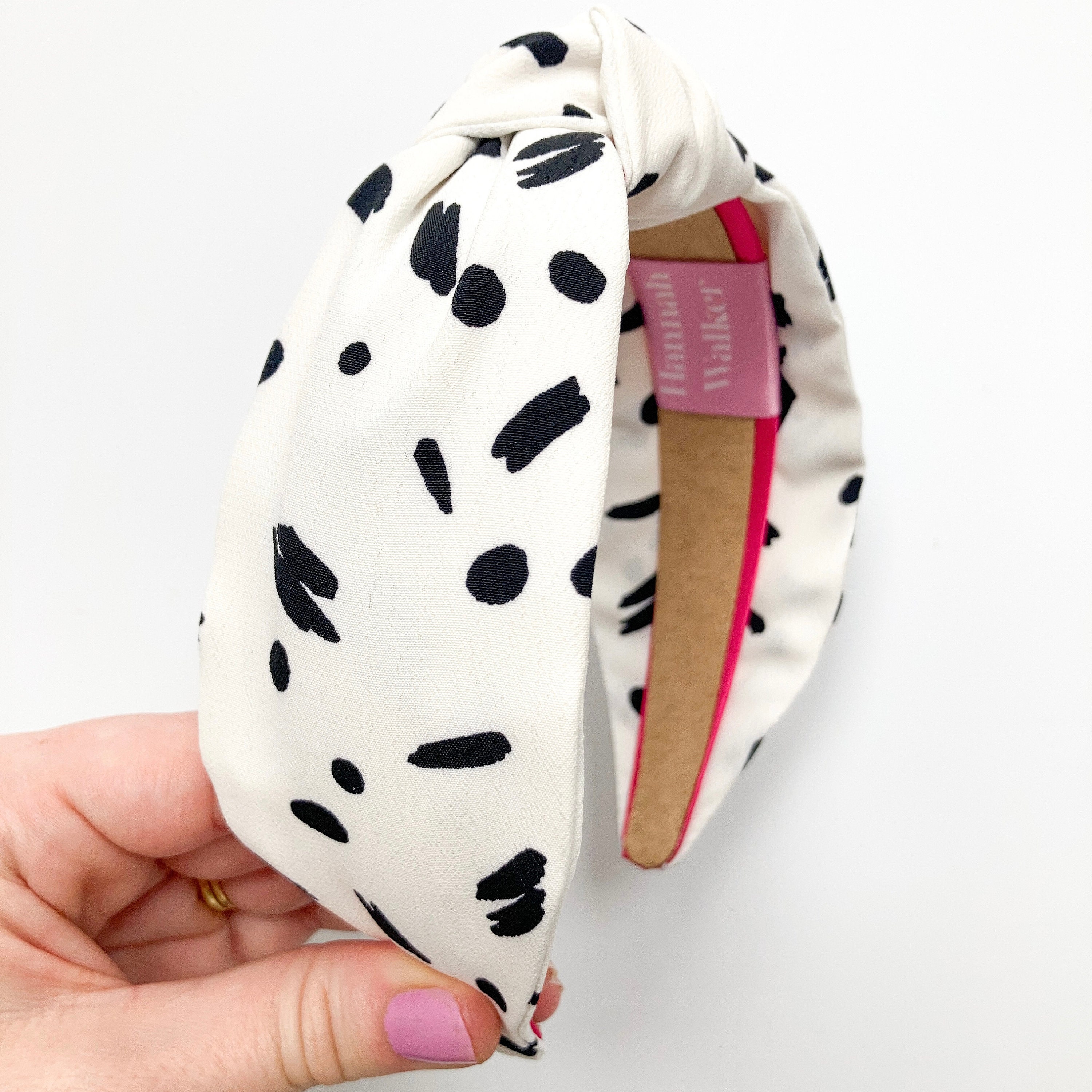 Schokoladenfleck oder Schwarz-Weiß-Punktknoten-Stirnband | Etsy