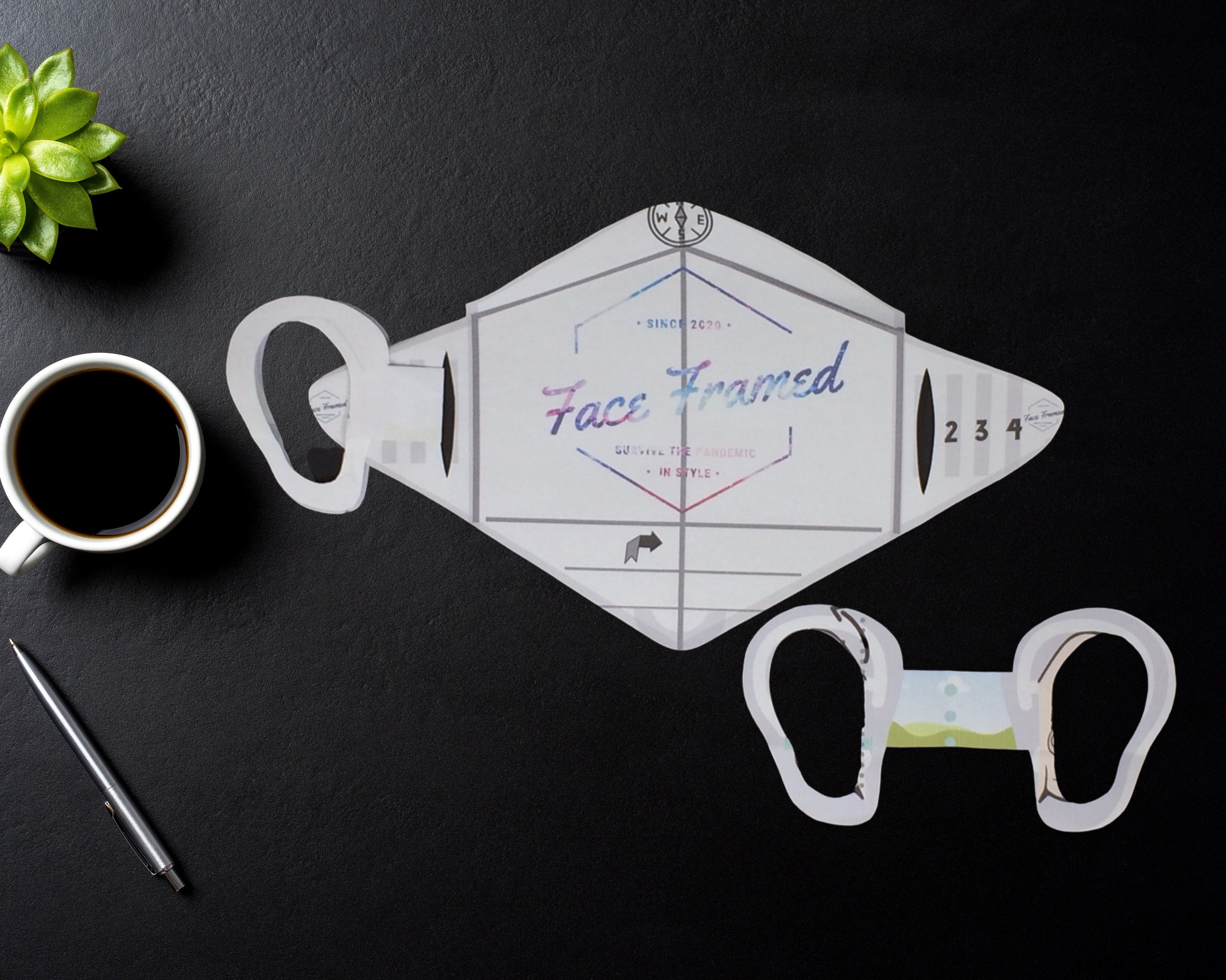 DIY digital printable paper face mask PDF Etsy