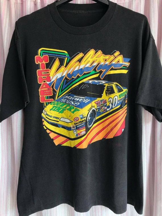 Vintage 1990 Nascar Michael Waltrip shirt size XL