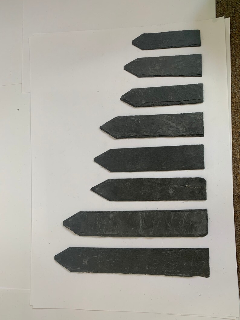 Handmade Slate Plant Markers / Labels 10 Pack of 6 Inch Long. Etsy UK