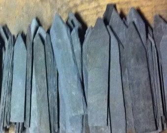 Handmade slate plant markers/labels, mixed sizes 2kilos