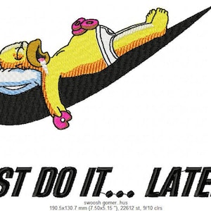 SWOOSH Homer Embroidery machine files