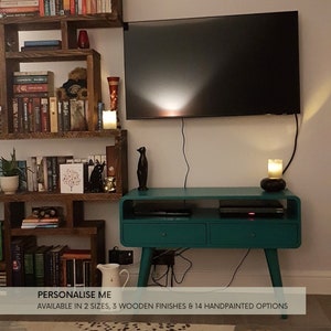 Teal Media Console Etsy UK