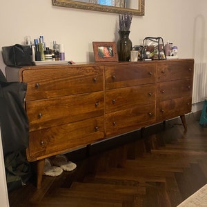 9 drawer dresser long top