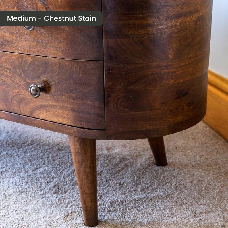 Solid Wood TV Stand 110cm Wide with Storage for Living Room Natural Light Brown zdjęcie 8