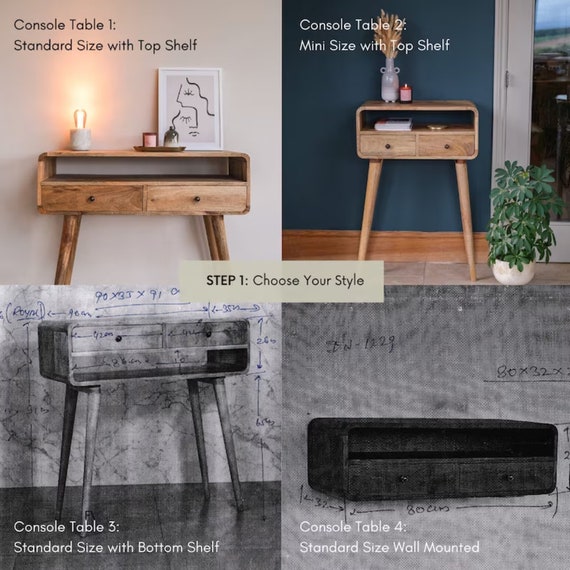 Side wall table with storage deals
