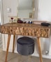 Pineapple Carved Console Table with 2 Drawers in Solid Mango Wood | Hand Painted Option Available 