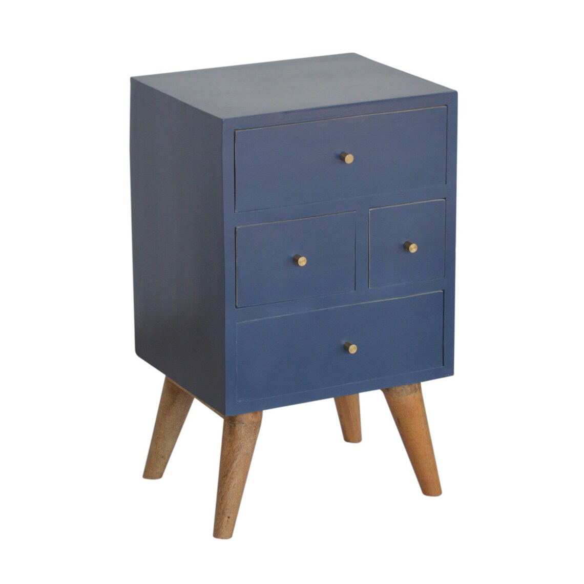 Hand Painted Bedside Blue Bedside Table Handmade Etsy