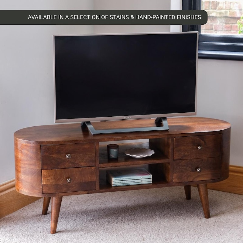 Curved Wood Tv Stand - Etsy UK