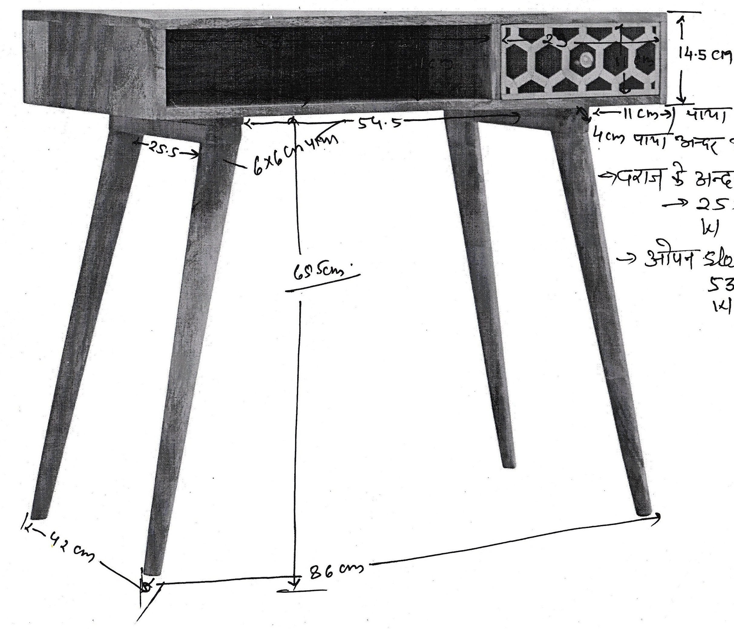 Bone Inlay Writing Desk One Drawer One Shelf Solid Mango Wood Etsy UK