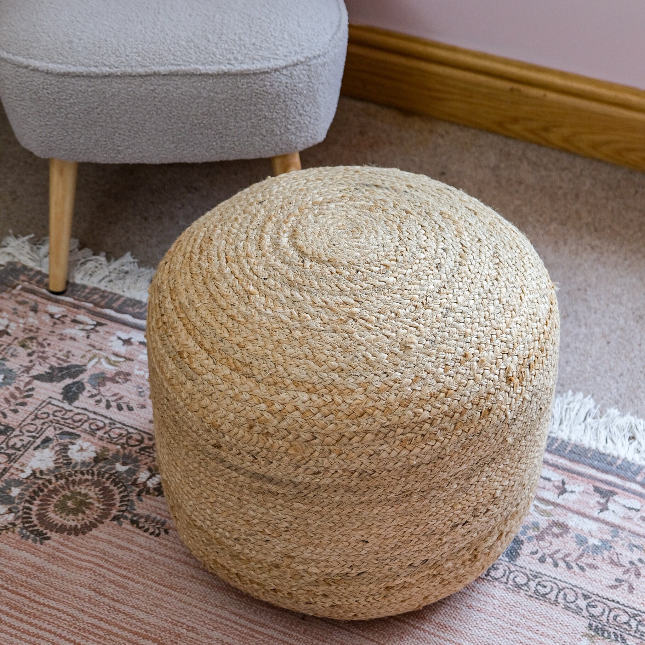 Hessian pouffe deals