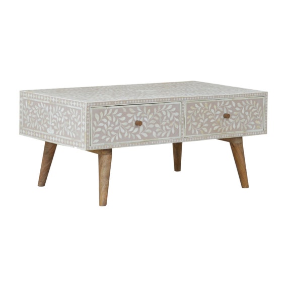light oak coffee table with drawers