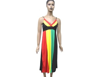 plus size jamaican maxi dress