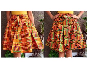 flared chitenge skirts