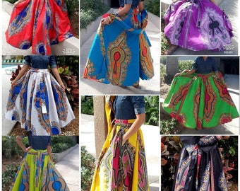 chitenge long skirts