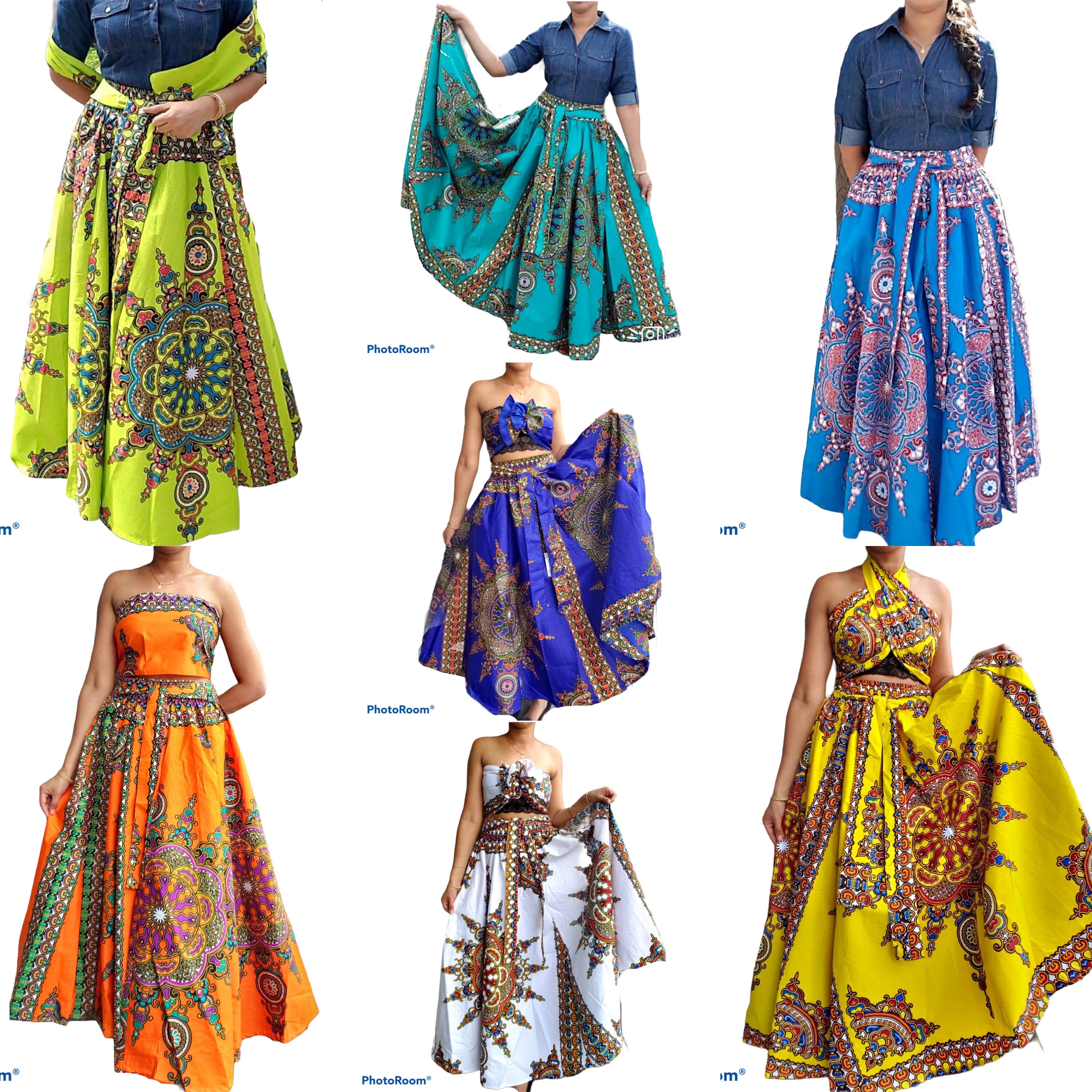 African Long Maxi Skirt African Dashiki Skirt African Skirt Long Afri…