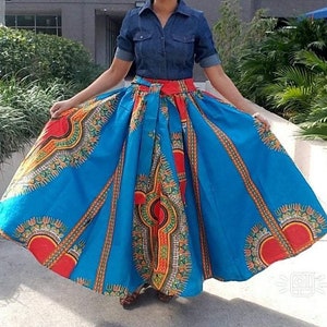 African Long Maxi Skirt African Dashiki Skirt African Skirt - Etsy