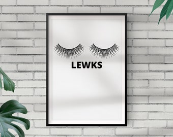 Serving Lewks Art | Funny Art | Home Decor | Wall Art | Digital Print | Printable Art