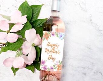 Muttertagsgeschenk, Weinflaschen-Etikett, Muttertagsgeschenk, Wein-Geschenk für Mama, Muttertags-Wein-Etikett, Süßes Mama-Geschenk von Tochter, von Kindern