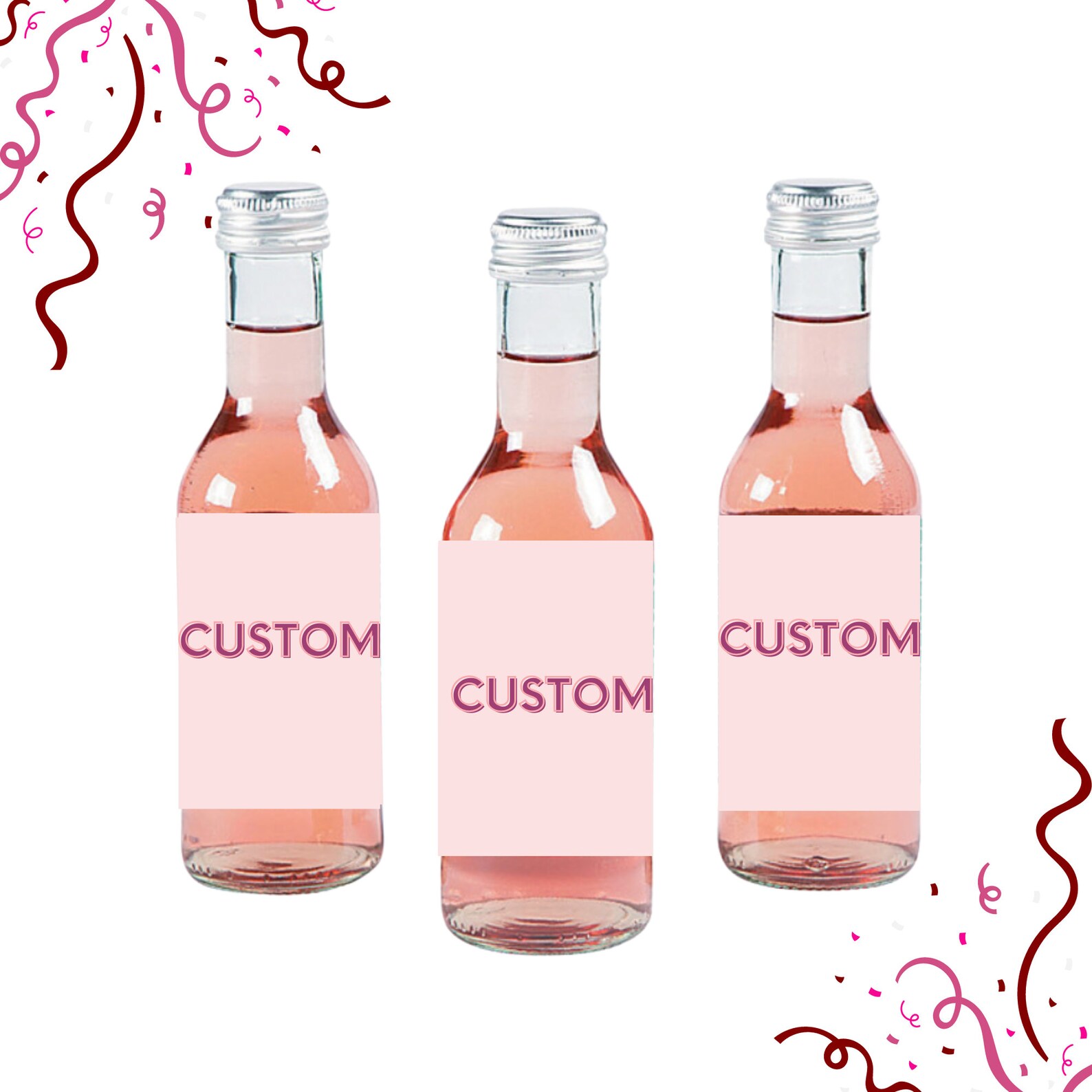 Custom Labels for Mini Alcohol Bottles PRINTABLE Mini Liquor Etsy
