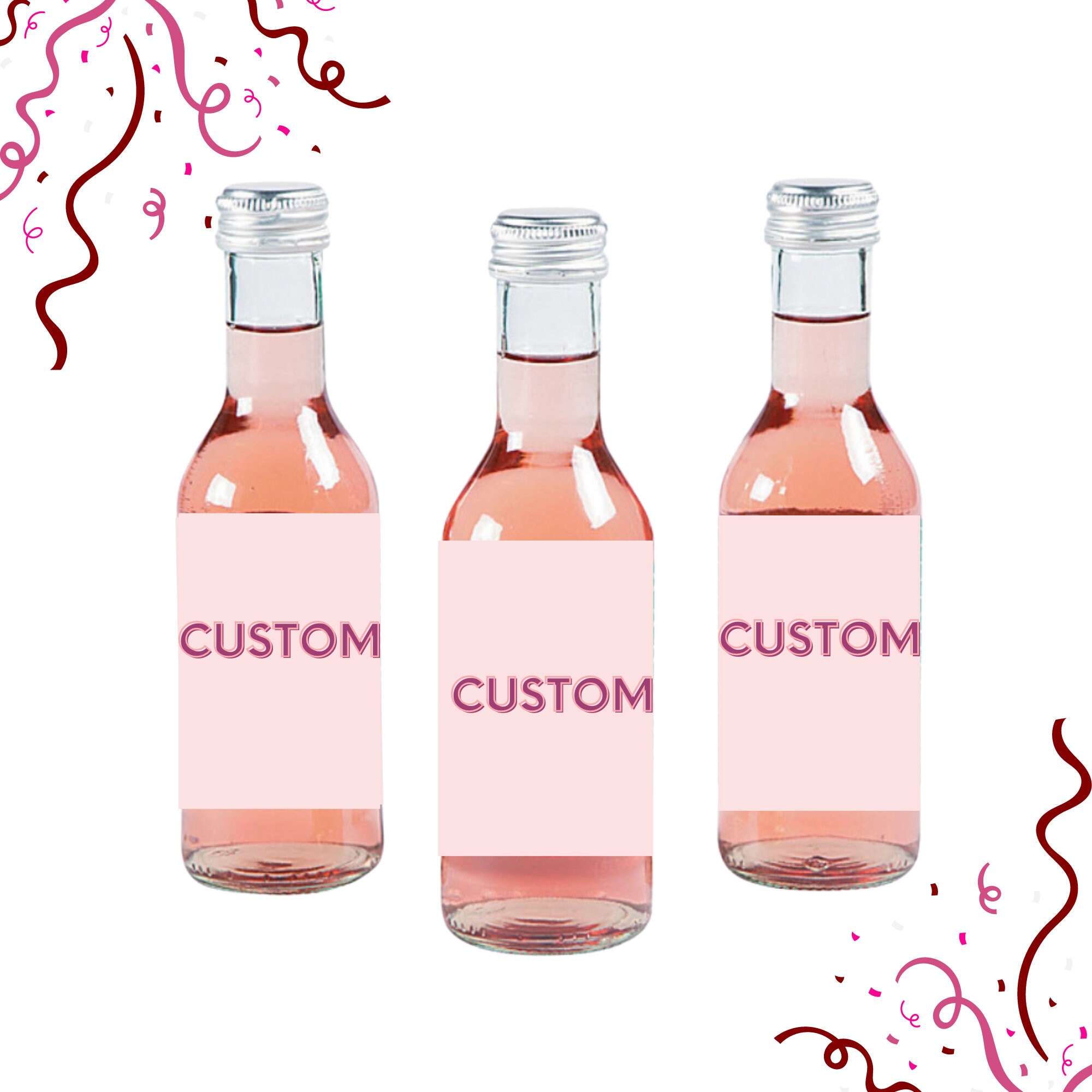 Custom Labels for Mini Alcohol Bottles PRINTABLE Mini Liquor Etsy