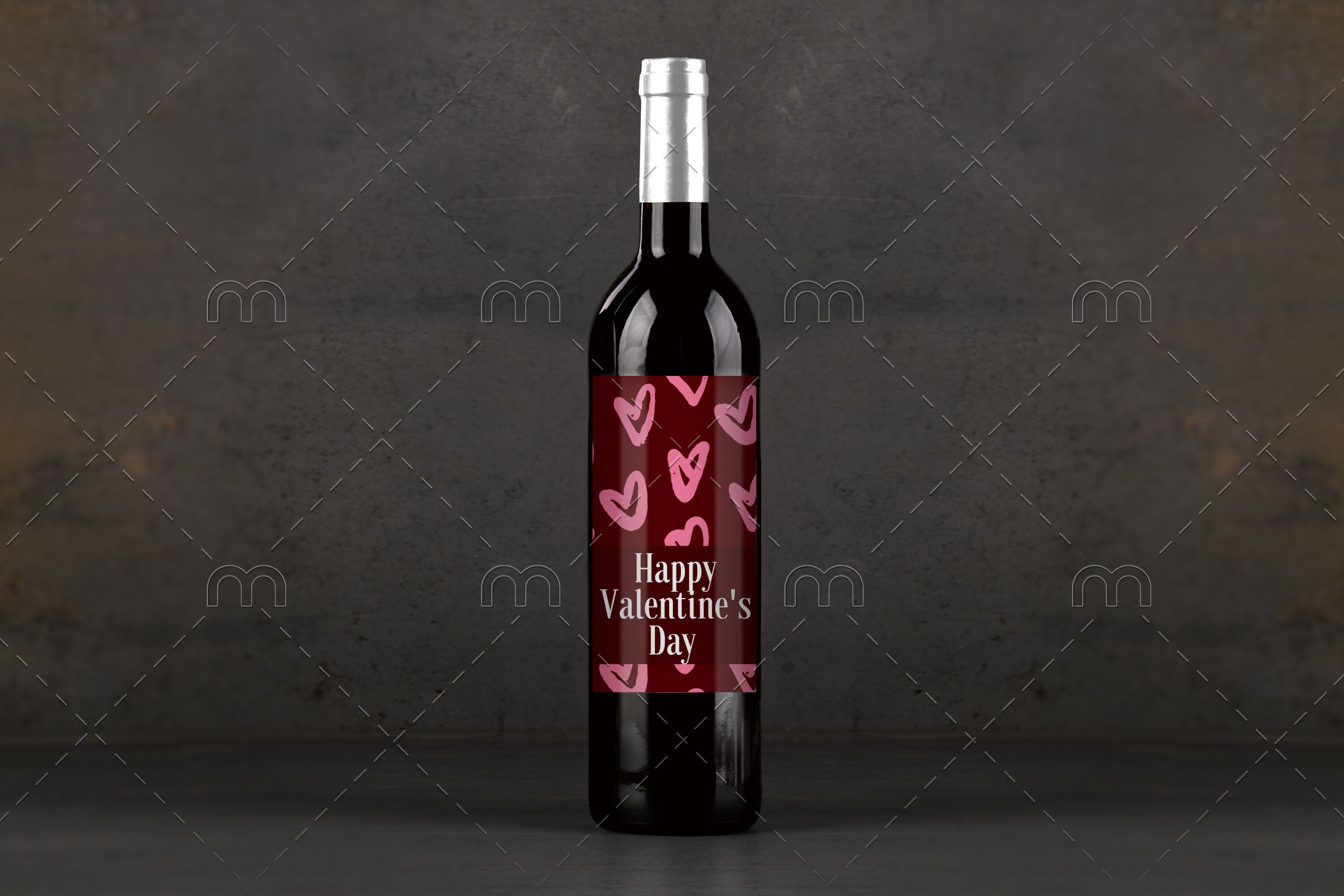 Valentine's Day Wine Label, Print at Home Printable, INSTANT Digital