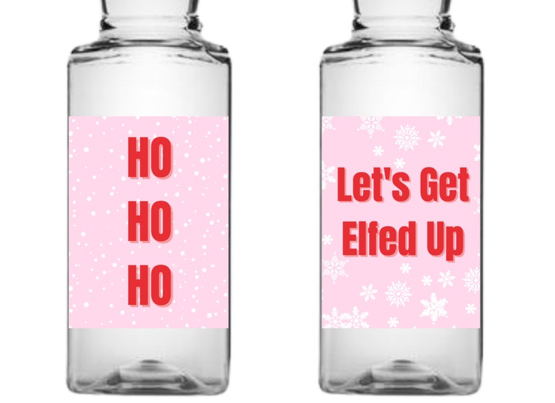 Christmas Mini Liquor Bottle Labels PRINTABLE Christmas Party - Etsy
