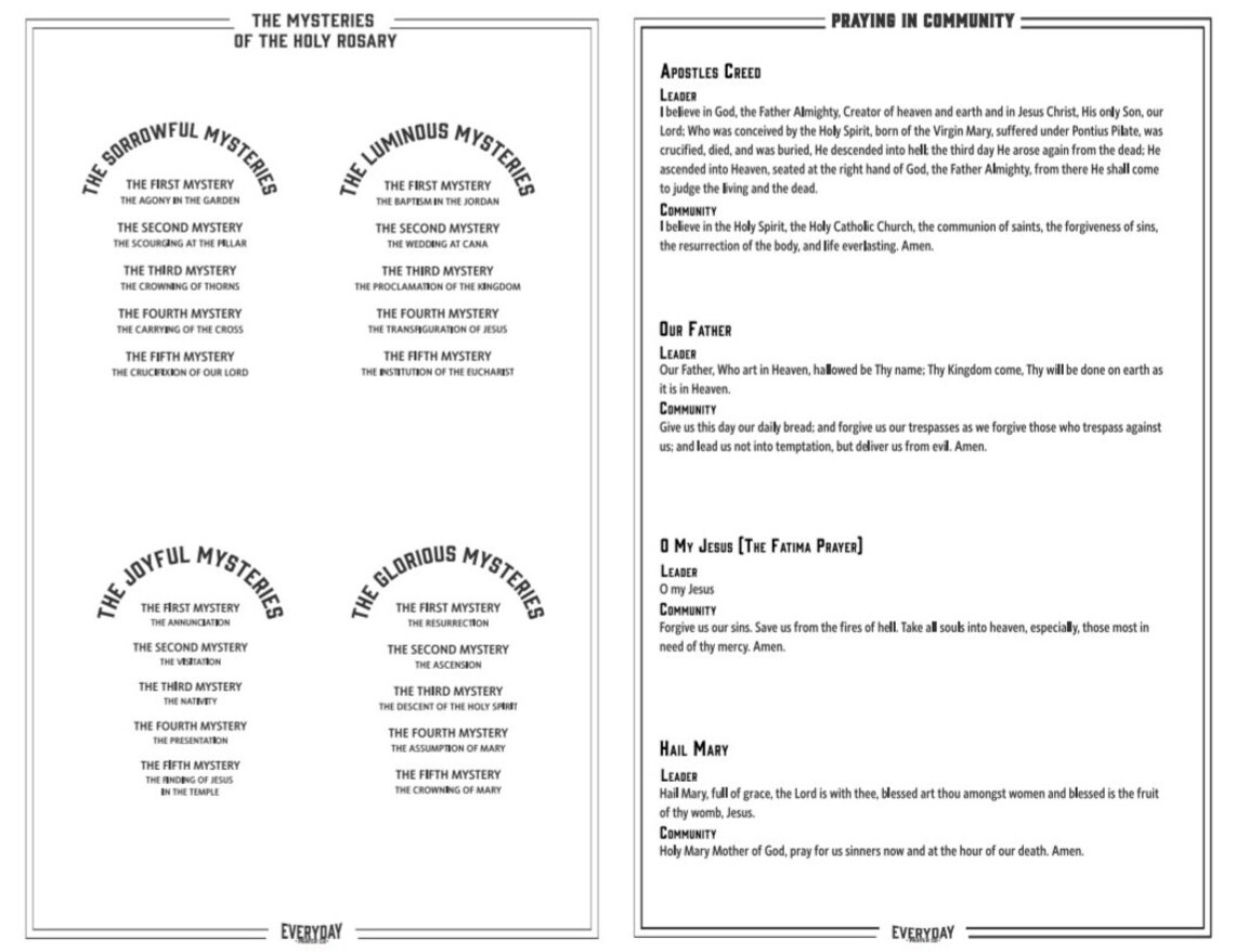 How to Pray the Rosary Booklet Printable Rosary Handout - Etsy
