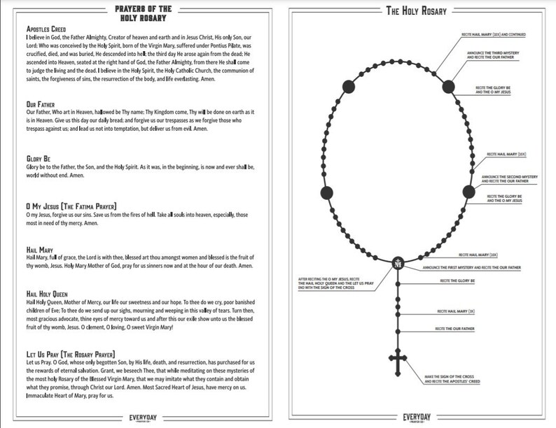 How to Pray the Rosary Booklet Printable Rosary Handout - Etsy