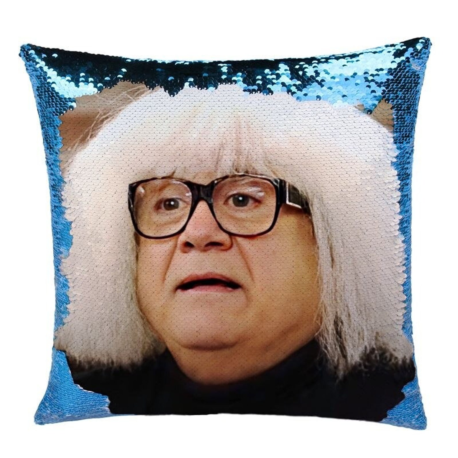 Danny Devito Pillow Sequin Pillowcase Danny Devito Sequin Etsy