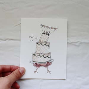 carte d'anniversaire de poulet, carte d'anniversaire mignonne, carte d'anniversaire simple, carte d'anniversaire de poulet drôle