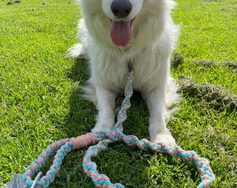 Macrame Dog Lead - The WALKER (Flat Knot)