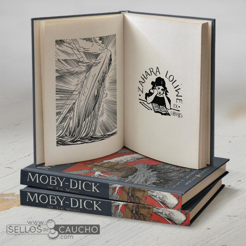 Stamp Books Stamp Girl Reading Books Ex Libris Library Reader Custom Stamp Exlibris Girl Reading Stamp Exlibris Reader