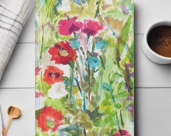 Floral Hardback A5 Notebook: Poppies Art Journal