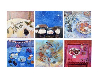 6 x Christmas Cards | Christmas Cards 2024 | Christmas Cards Pack | Special Christmas Cards | Christmas Cards UK | Arty Christmas Cards