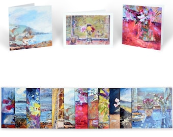 Kunstkarten: UK Küstenlandschaft, Blumen, Landschaft - 20er Pack