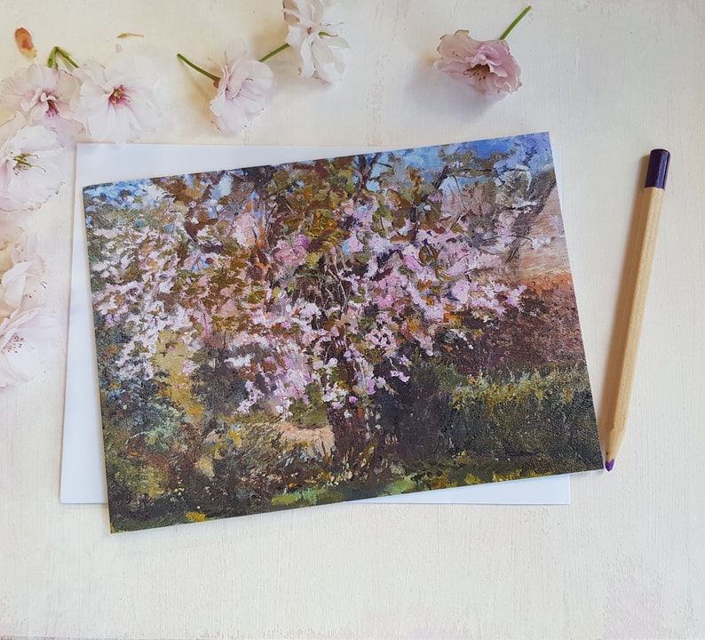 Cherry Blossom Tree Greeting Card: Floral Birthday Card - Etsy UK
