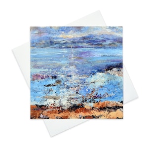 Isola di Mull / Biglietto d'auguri UK / Biglietto d'auguri d'arte / Isola scozzese / Biglietto d'arte originale / Biglietto paesaggio marino / Cartoline vuote UK / Carte d'arte