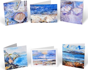 Seascape Art Cards: Coastal Greeting Cards Set of 6