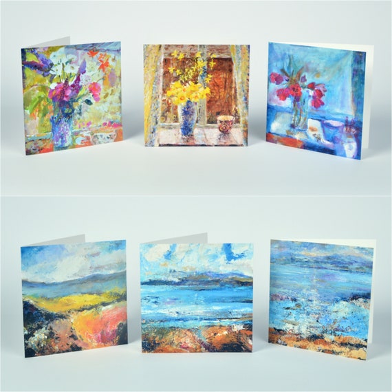 Set of Cards 6 x Fine Art Greeting Cards Art Cards | Etsy