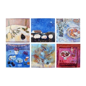 12 x paquet de cartes de Noël | Cartes de Noël Royaume-Uni | Cartes de Noël d'artiste | Cartes de Noël | Cartes de vœux 2024 | x 12 cartes de Noël