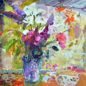 florale | Carte pour elle | Jolie carte de peinture de fleur | de voeux | belle carte | Cartes vierges | Jolie carte | Carte Fête des Mères