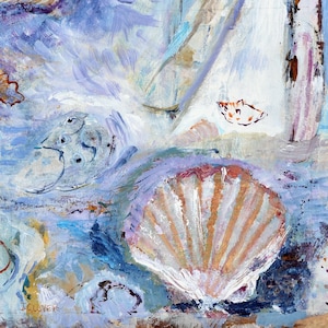Tarjetas de conchas marinas / Tarjetas de felicitación artísticas / Tarjetas del Reino Unido / Tarjetas de felicitación / Tarjetas de felicitación en blanco / Tarjetas de felicitación artísticas originales / Tarjetas artísticas / Tarjetas del Reino Unido