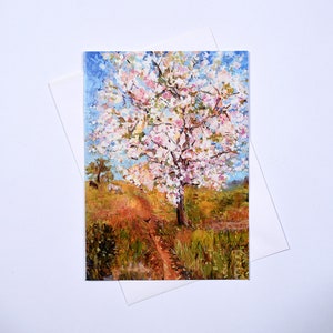 Carte de voeux de fleurs printanières| Cartes de voeux Royaume-Uni | Carte de voeux vierge | Cartes florales | Carte d'anniversaire | Cartes de voeux artistiques | Cartes Royaume-Uni