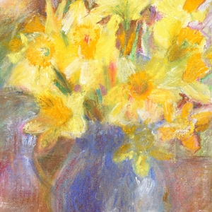 Carte de voeux de jonquilles | Cartes de voeux Royaume-Uni | carte d'anniversaire florale | Cartes florales | Cartes florales | de voeux d'art | Belle carte