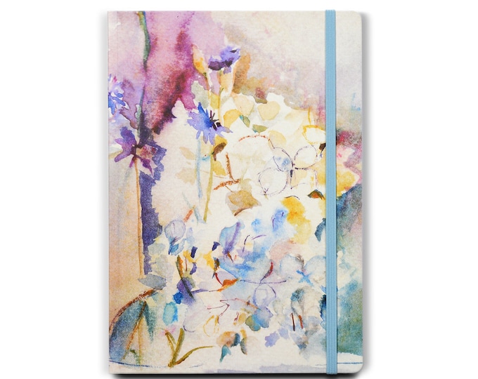 Blue Hydrangea A5 Journal: Floral Watercolor Notebook